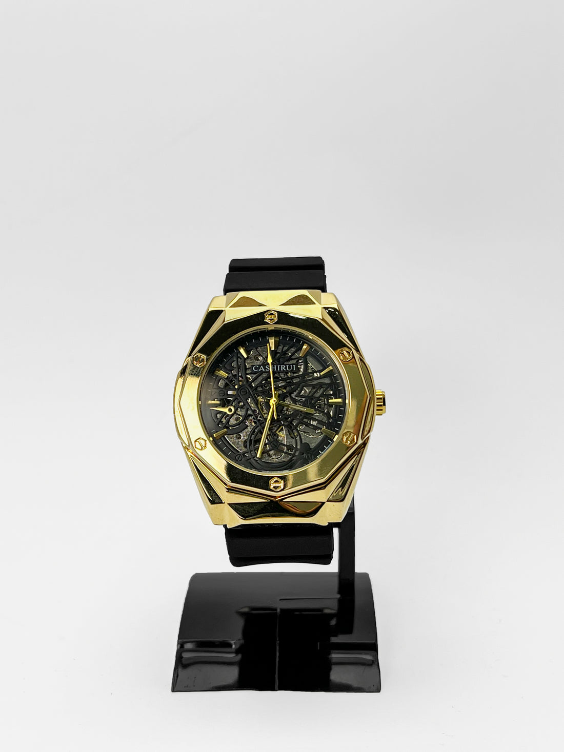 CASHRULE Luxury Skeleton Mechanical Watch – Gold Edition.