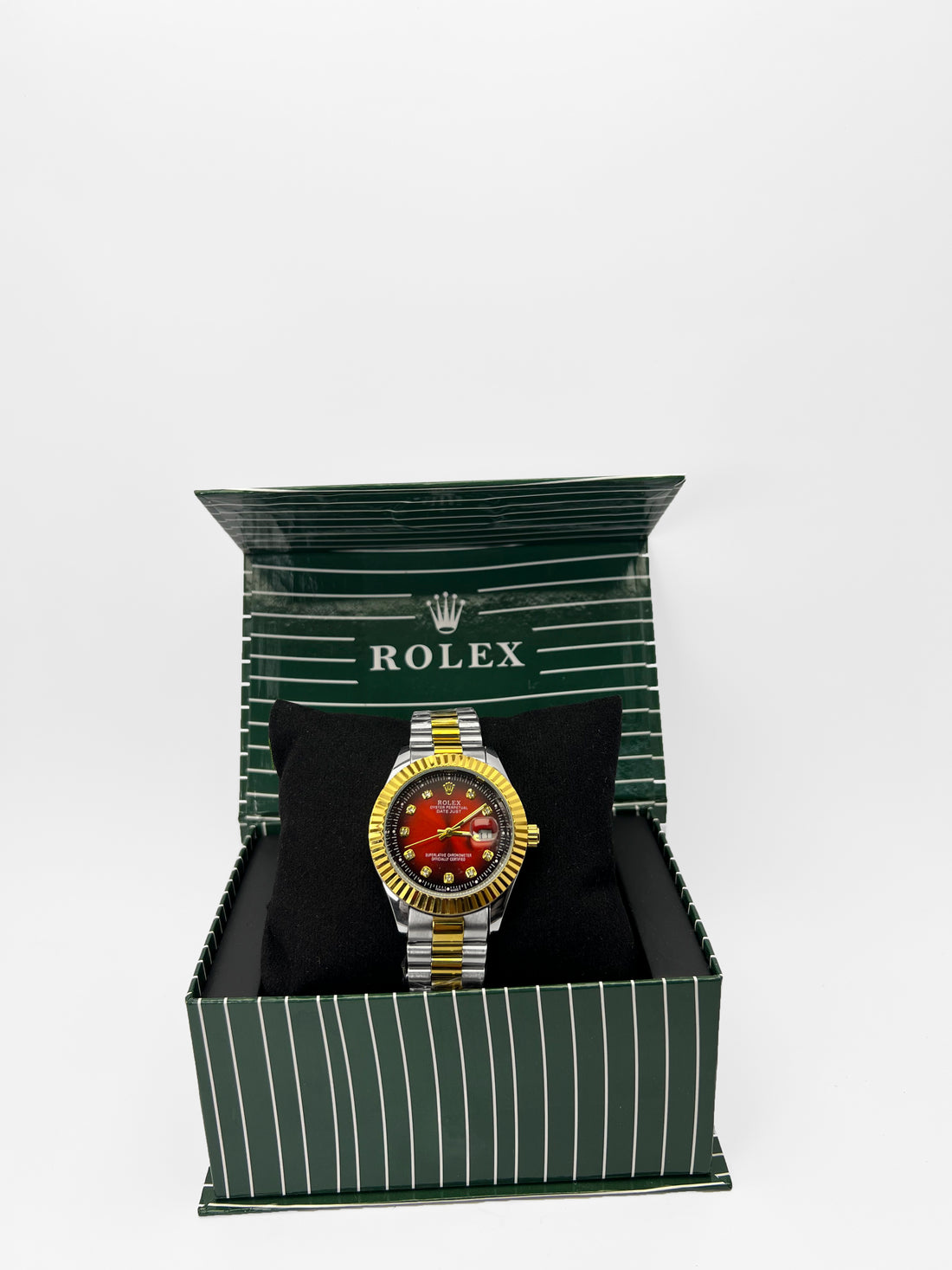 Rolex Two Tone Red Dial