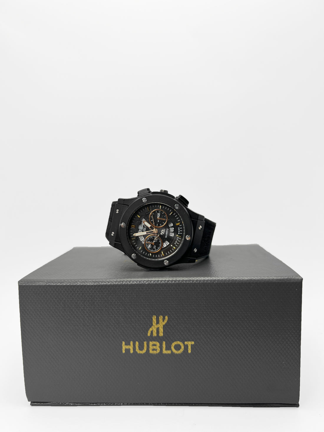 HUBLOT Genève Black Chronograph - Ultimate Luxury Timepiece.