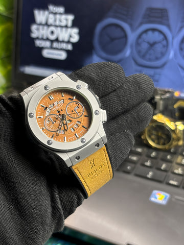 Hublot Geneve Classic Fusion - Brown Dial Chronograph.